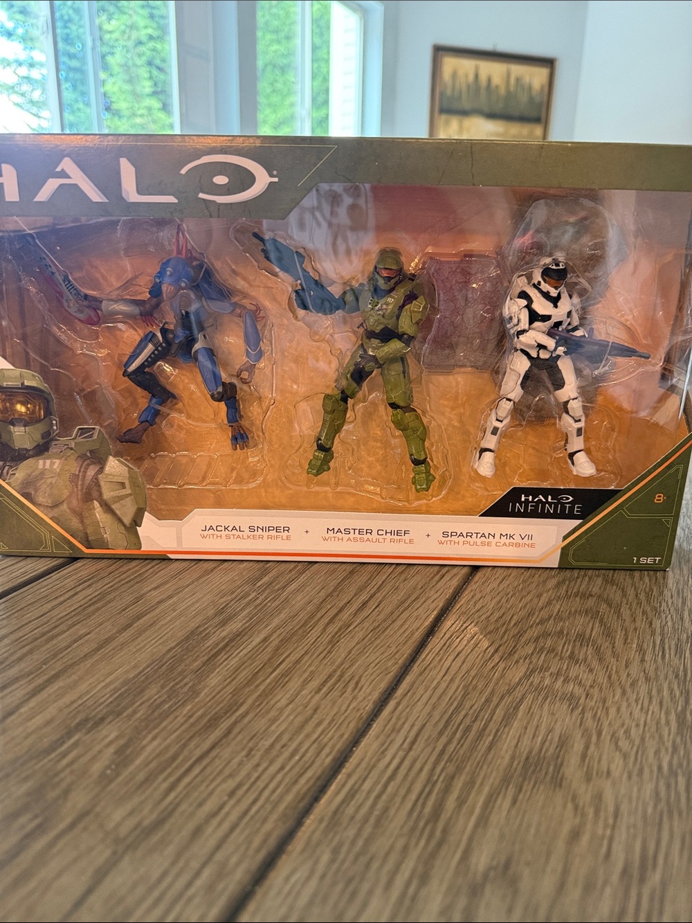 Halo 3-Figure Set - Green, Blue, White Action Figures New In Box